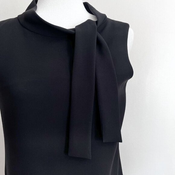 BOUTIQUE MOSCHINO BLACK MOCK NECK SLEEVELESS SHIFT DRESS - 6 - Picture 5 of 10